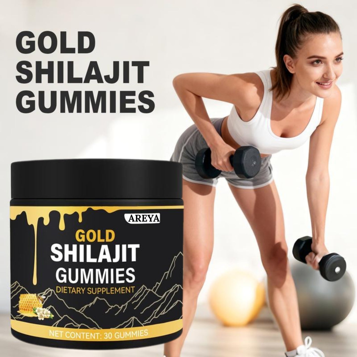 AREYA™ Gold Shilajit Gummies