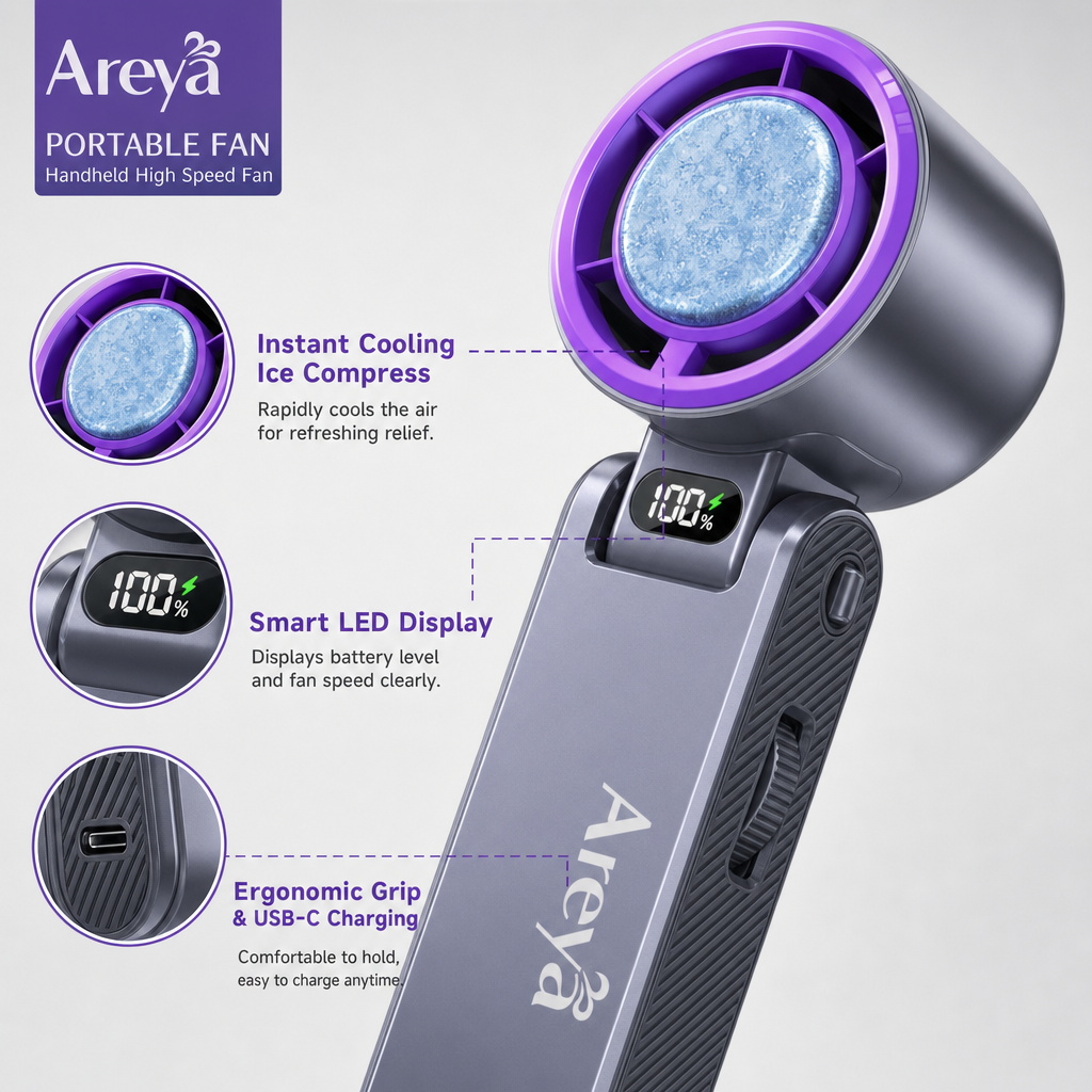 Areya Portable fan Handheld High Speed Fan