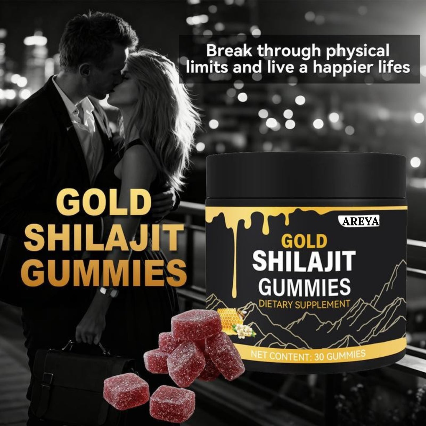 AREYA™ Gold Shilajit Gummies
