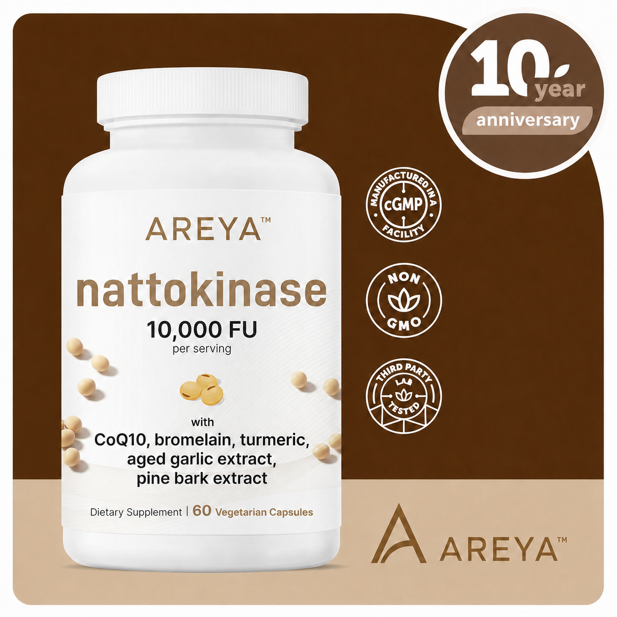 Areya™ Nattokinase 10,000 FU