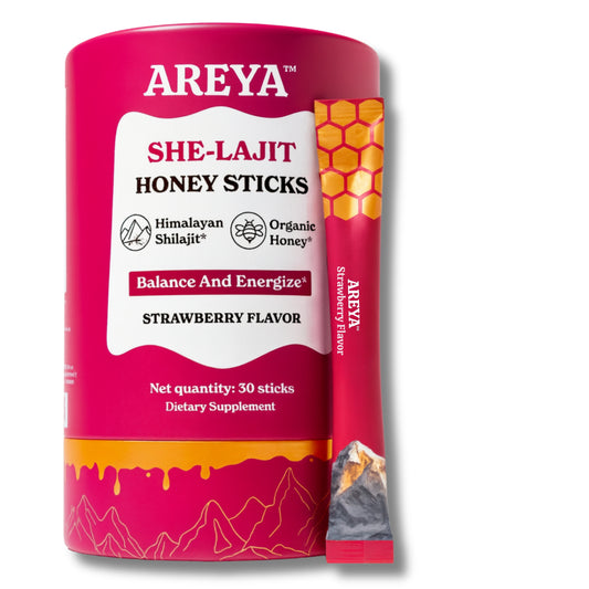 AREYA™ SHE-Lajit Honey Sticks – Strawberry Flavor